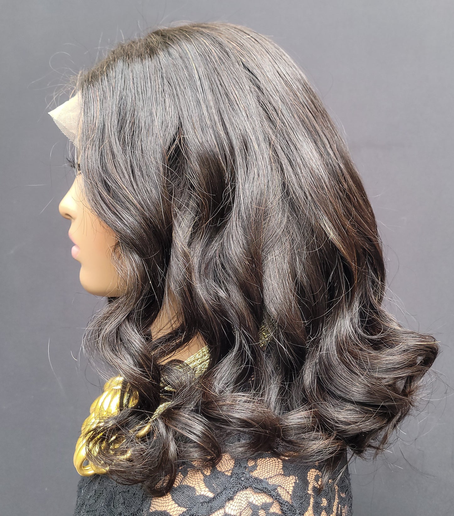 Item #003: Layered bob cut 5×5 Transparent Lace Closure Wig