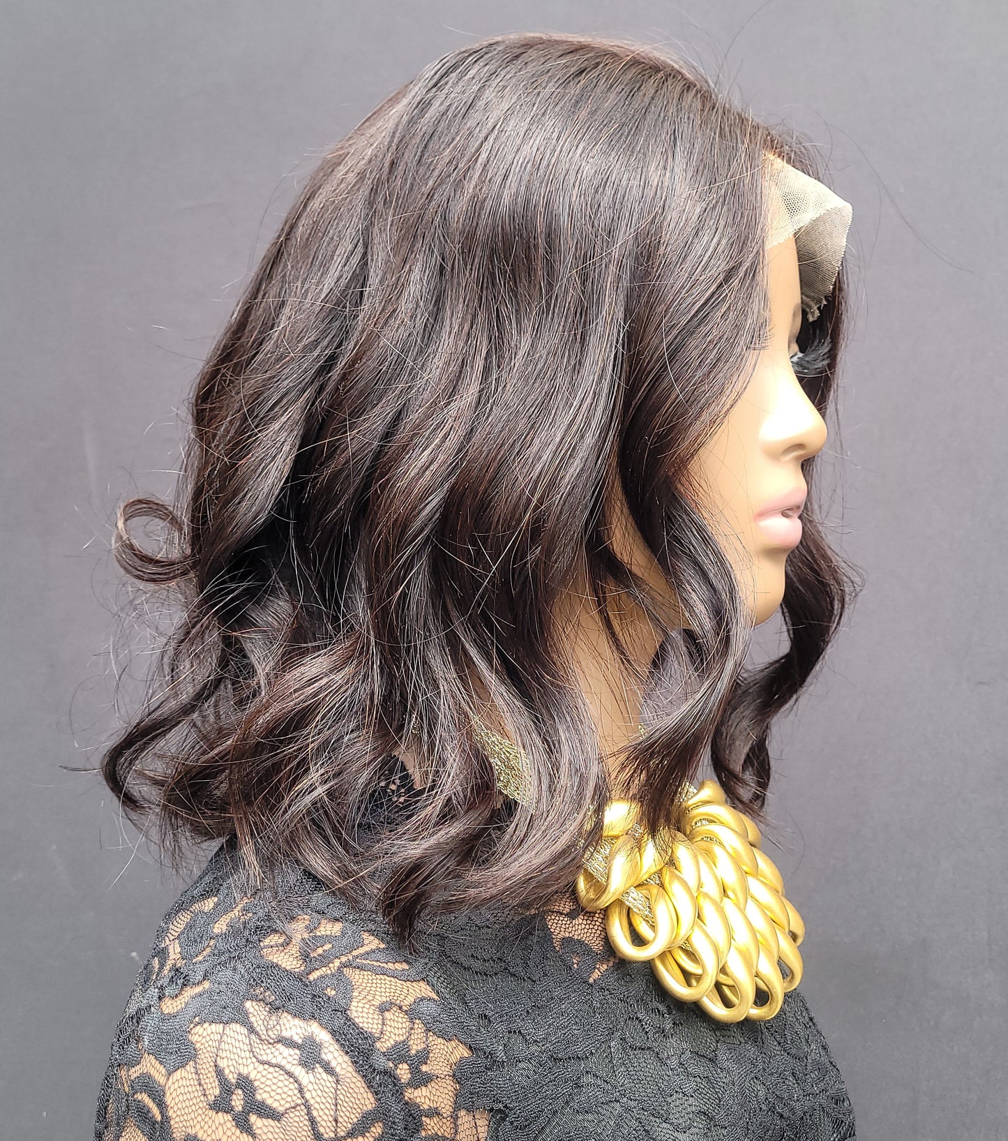Item #004: Blunt cut bob 5×5 Transparent Lace Closure Wig