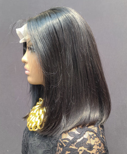 Item #009: Blunt cut Transparent Lace Closure wig