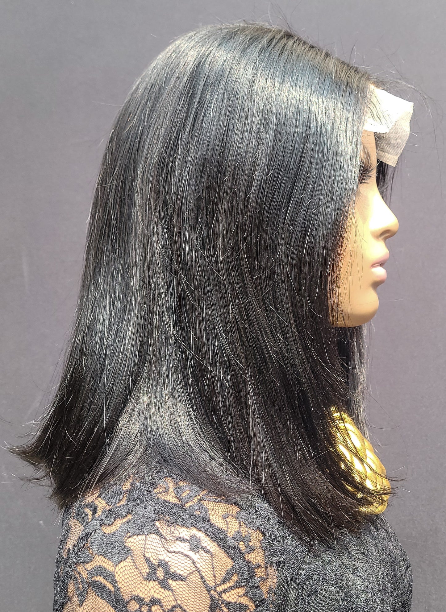 Item #009: Blunt cut Transparent Lace Closure wig