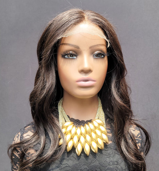 Item #008: Layered bob cut 5×5 Transparent Lace Closure Wig