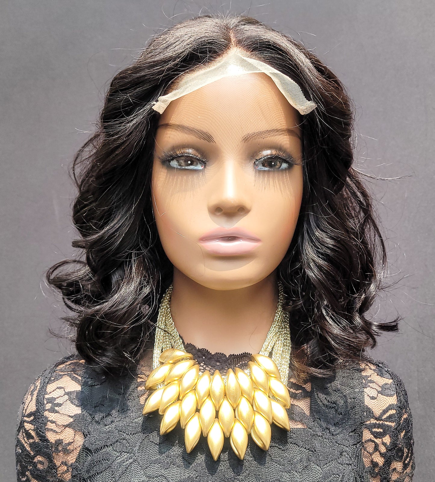 Item #007: Layered bob cut 5×5 Transparent Lace Closure wig