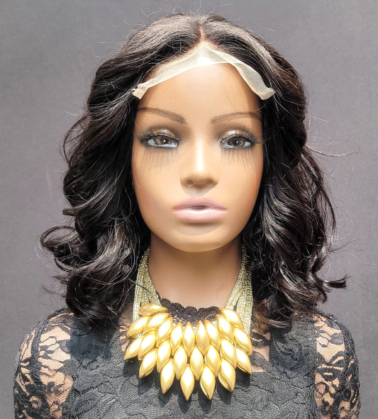 Item #007: Layered bob cut 5×5 Transparent Lace Closure wig