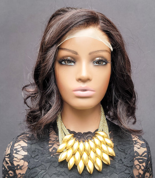 Item #002: Layered bob cut Medium cap size 5×5 Lace closure wig