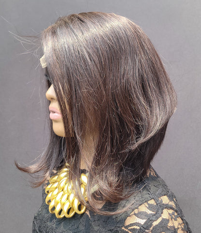 Item #001: Graduated bob cut 5×5 Transparent Lace Closure wig