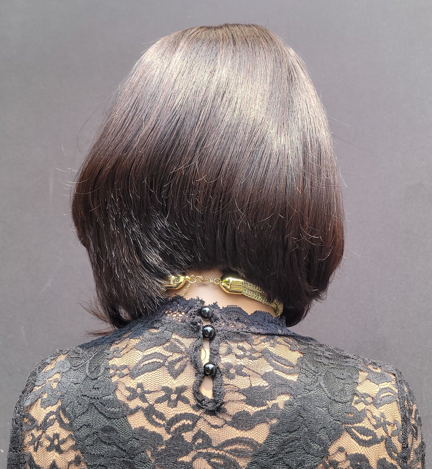 Item #001: Graduated bob cut 5×5 Transparent Lace Closure wig